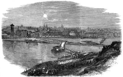 Legger grunnsteinen til den nye broen i Praha, Tsjekkia, 1865 av Unbekannt