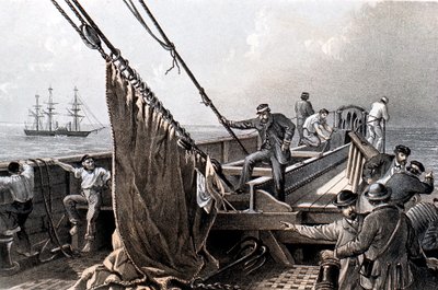 Legging av den transatlantiske telegrafkabelen, 1865 1866 av Unbekannt