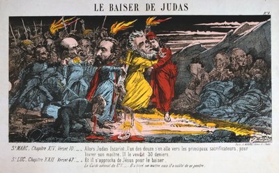 The Kiss of Judas, Paris Commune, 1871. av Unbekannt