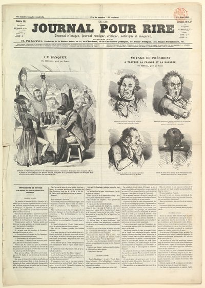 Le Journal Pour Rire, Journal dIimages, Journal Comique, Critique, Satirique et..., 23. august 1850. av Unbekannt