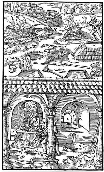 Blysmelting, 1556 av Unbekannt