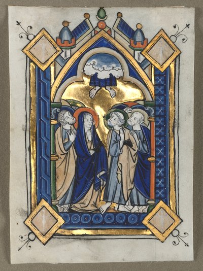 Leaf excised from a Psalter: The Ascension, ca. 1260. av Unbekannt