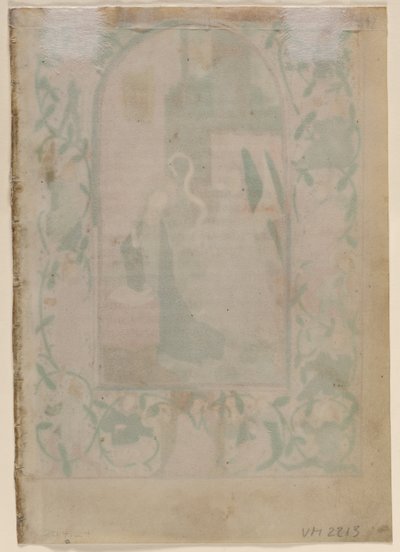 Blad fra en timebok: Blank verso, 1470-tallet. av Unbekannt