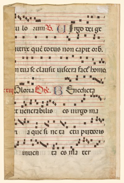 Leaf from a Gradual with Music verso, ca. 1420-1450. av Unbekannt