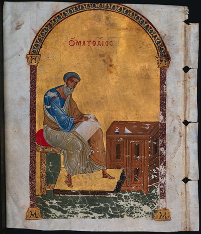 Blad fra en Lectionary med St. Matthew, 1057-1063. av Unbekannt