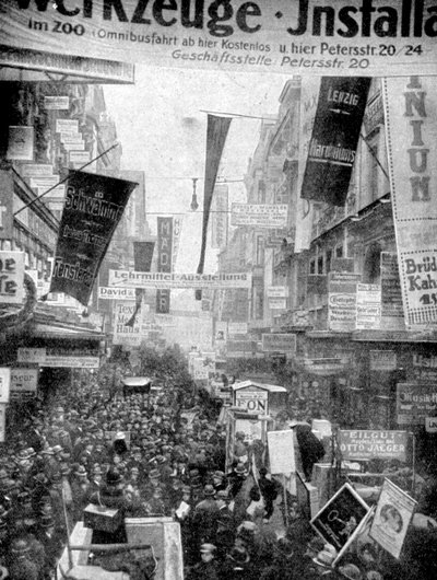 Leipzigs store reklameparade, Leipzig, Tyskland, 1922 av Unbekannt