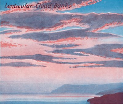 Lenticular Cloud Banks - Et dusin av de viktigste skyformene i himmelen, 1935 av Unbekannt