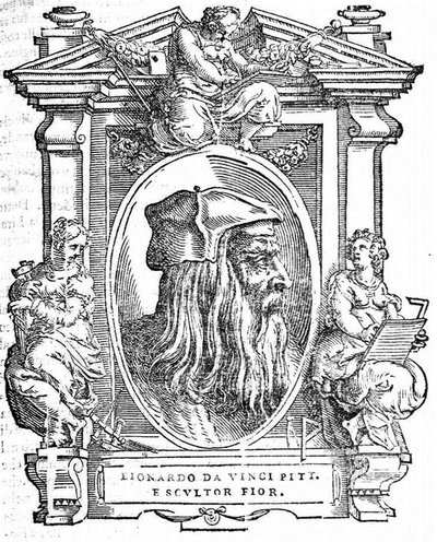 Leonardo da Vinci. Fra: Giorgio Vasari, Livet til de mest utmerkede italienske malere, skulptører og arkitekter, 1568 av Unbekannt