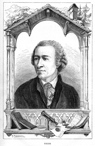 Leonhard Euler 1707-1783, sveitsisk matematiker, 1874 av Unbekannt