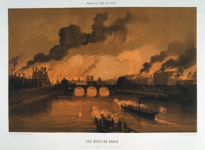 Kaiene i Paris, 24. mai 1871 av Unbekannt