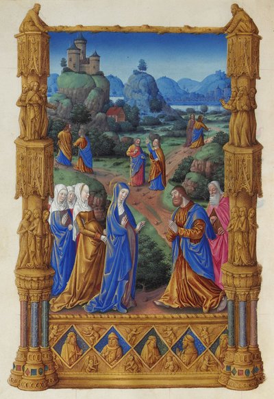 Les Très Riches Heures du duc de Berry, Folio 122v - Apostlene går frem for å forkynne av Unbekannt