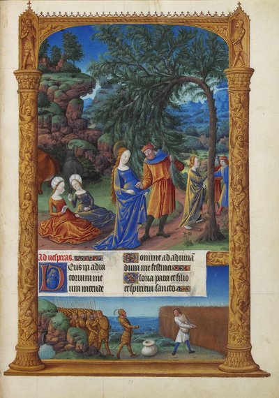 Les Très Riches Heures du Duc de Berry, Folio 57r - The Flight into Egypt av Unbekannt