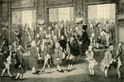 Levee av Lord Cornwallis generalguvernør i døråpningen til høyre, 1925. av Unbekannt