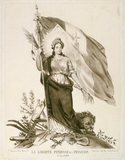 Liberty, beskytter av franskmennene, 1870 av Unbekannt