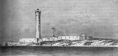 Fyr på Paros-øya, Alexandria, c1882 av Unbekannt