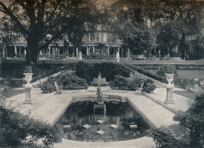 Lily Basin og West Front, The Hill, Hampstead Heath, c1900 av Unbekannt