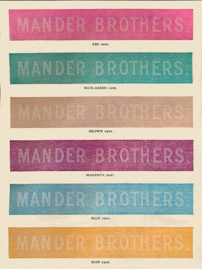 Linotype-praksis - Mander Brothers-annonse, 1910 av Unbekannt