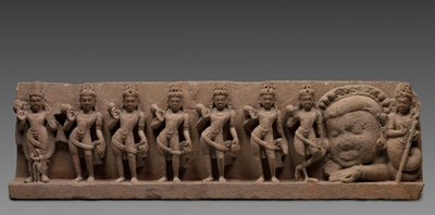 Overligger med de ni planetene: Navagrahas, 7. - 8. århundre. av Unbekannt