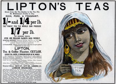 Liptons te-annonse, 1893 av Unbekannt