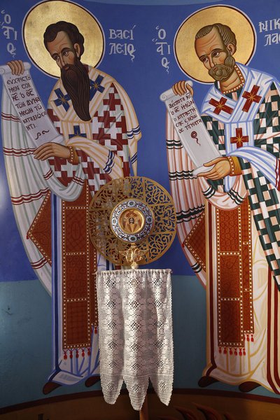 Liturgisk gjenstand i helligdommen til Pedoulas ortodokse kirke, 20150510, Pedoulas, Kypros av Unbekannt