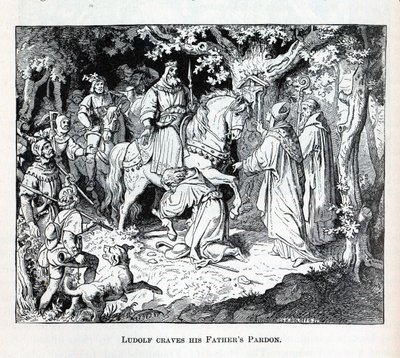 Liudolf ønsker sine fedres benådning, 1882 av Unbekannt