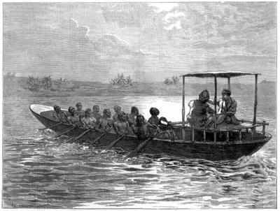 Livingstone og Stanley på vei fra Ujiji til Rusizi-elven, 1871 av Unbekannt