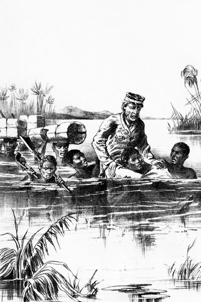 Livingstone på sin siste reise, 1800-tallet av Unbekannt