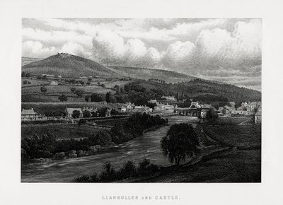 Llangollen og slottet, Denbighshire, Nord-Wales, 1896 av Unbekannt