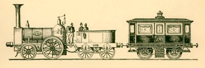 Lokomotiv og Royal Saloon, London og Birmingham Railway, 1843, 1930. av Unbekannt