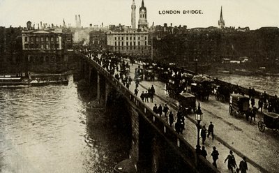 London Bridge, slutten av 1800-begynnelsen av 1900-tallet. av Unbekannt