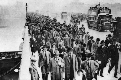 London Bridge rushtid, London, 1926-1927 av Unbekannt