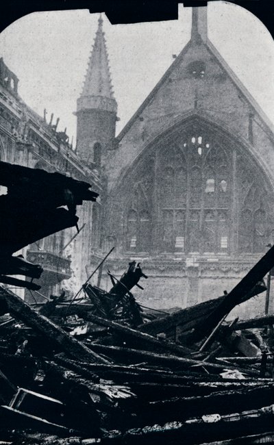 Londons Guildhall etter brannen 29. desember 1940 av Unbekannt