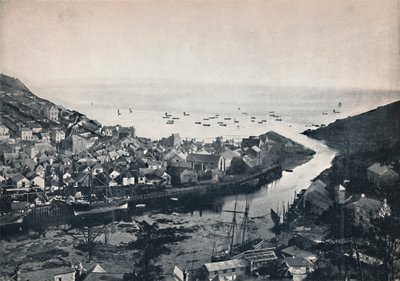Looe - Utsikt fra åsene, viser elvemunningen, 1895 av Unbekannt