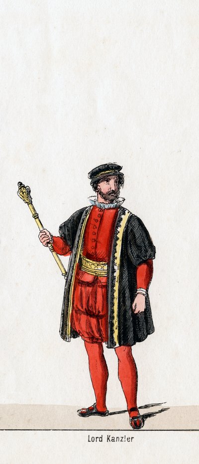 Lord Chancellor, kostymedesign for Shakespeares skuespill, Henry VIII, 1800-tallet av Unbekannt