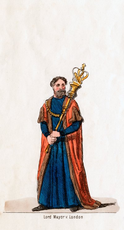 Lord Mayor of London, kostymedesign for Shakespeares skuespill, Henry VIII, 1800-tallet av Unbekannt