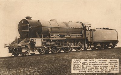 Lord Nelson, Southern Railway, c1930. av Unbekannt