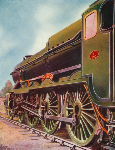 Lord Nelson, et av de kraftigste lokomotivene eid av Southern Railway, 1935-36. av Unbekannt