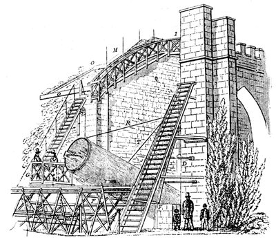 Lord Rosses 72 in1,8m reflekterende teleskop, 1849 av Unbekannt