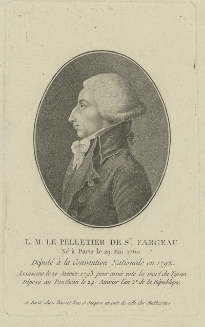 Louis-Michel Le Peletier, markis av Saint-Fargeau 1760-1793, 1790-tallet. av Unbekannt
