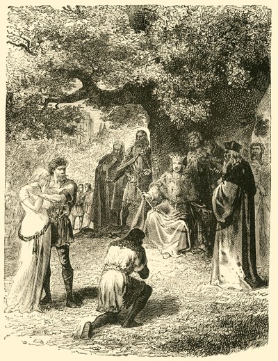 Louis IX, Dispensing Justice in the Forest of Vincennes, 1200-tallet, 1890. av Unbekannt
