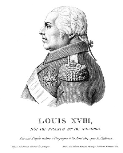 Louis XVIII, konge av Frankrike, 1814 av Unbekannt