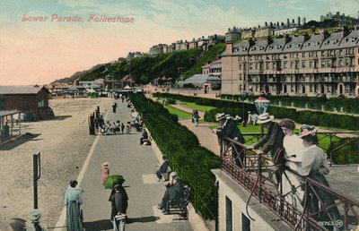 Nedre parade, Folkestone, slutten av 1800-begynnelsen av 1900-tallet av Unbekannt