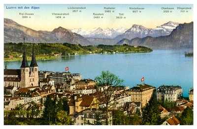 Luzern og Alpene, Sveits, 1900-tallet av Unbekannt