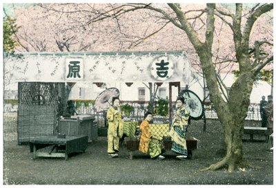 Lunsjstand i en offentlig park, Japan, 1904 av Unbekannt