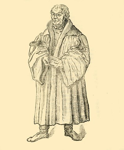 Luther Preaching, c1500-1520, 1890. av Unbekannt