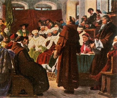 Luther ved Diet of Worms, 1521, 1936. av Unbekannt