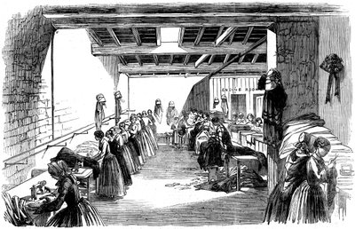 Maskinrom i en dampsyfabrikk, 1854 av Unbekannt