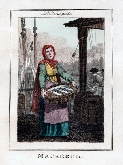Makrell, Billingsgate, London, 1805 av Unbekannt