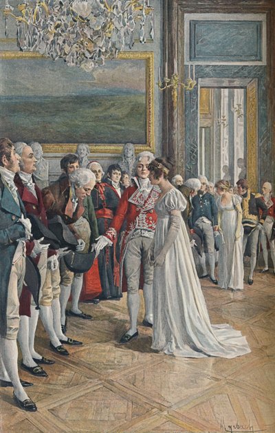 Madame Bonaparte mottar ambassadører ved Tuileriene, 1896 av Unbekannt