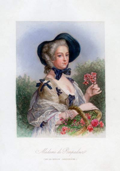 Madame de Pompadour som den vakre gartneren av Unbekannt